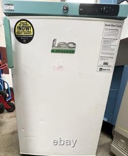 The Lec Medical LSC119UK is a 119-litre under-counter laboratory fridge-freezer