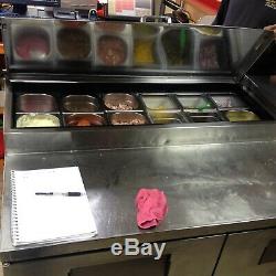 True Under Counter Refrigerated Pizza Sandwich Prep Station 2 Door Bargain L@@k