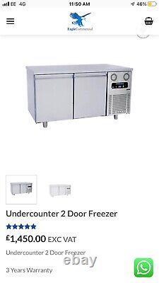 Under Counter 2 Door Freezer New. Easyfrost