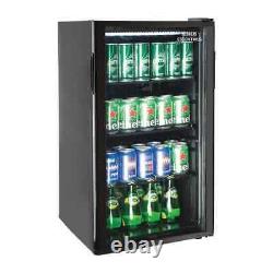 Under Counter Bottle Cooler Back Bar Glass Door Display Fridge Wine Cooler 92l