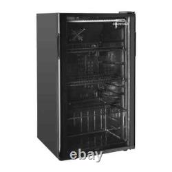 Under Counter Bottle Cooler Back Bar Glass Door Display Fridge Wine Cooler 92l