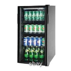 Under Counter Bottle Cooler Back Bar Glass Door Display Fridge Wine Cooler 92l