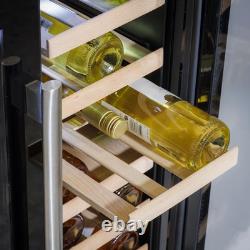Under-Counter/Freestanding Dual Zone Wine Fridge & Cooler 60cm 40 Bottle/120 Can