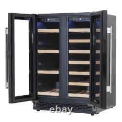 Under-Counter/Freestanding Dual Zone Wine Fridge & Cooler 60cm 40 Bottle/120 Can