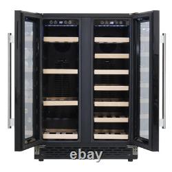 Under-Counter/Freestanding Dual Zone Wine Fridge & Cooler 60cm 40 Bottle/120 Can