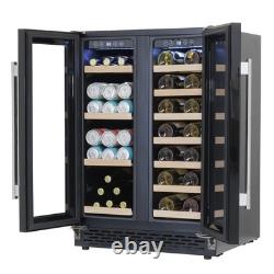 Under-Counter/Freestanding Dual Zone Wine Fridge & Cooler 60cm 40 Bottle/120 Can