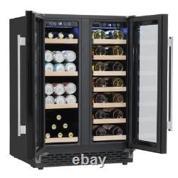 Under-Counter/Freestanding Dual Zone Wine Fridge & Cooler 60cm 40 Bottle/120 Can