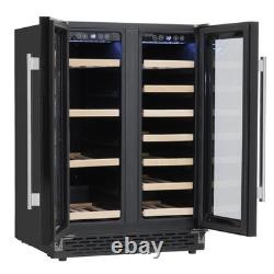 Under-Counter/Freestanding Dual Zone Wine Fridge & Cooler 60cm 40 Bottle/120 Can