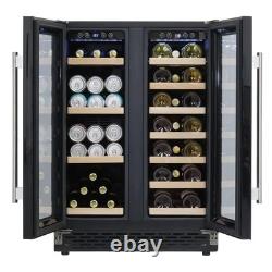 Under-Counter/Freestanding Dual Zone Wine Fridge & Cooler 60cm 40 Bottle/120 Can