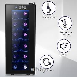 Under Counter Fridge 55W LED 33L Beer / Wine Cooler With Glass Door Touch Panel