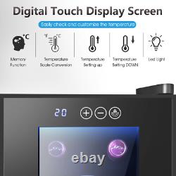 Under Counter Fridge 55W LED 33L Beer / Wine Cooler With Glass Door Touch Panel