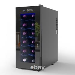 Under Counter Fridge 55W LED 33L Beer / Wine Cooler With Glass Door Touch Panel