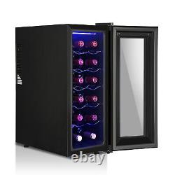 Under Counter Fridge 55W LED 33L Beer / Wine Cooler With Glass Door Touch Panel