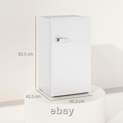 Under Counter Fridge, 85L Retro Freestanding Refrigerator with Chill Box