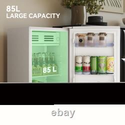 Under Counter Fridge, 85L Retro Freestanding Refrigerator with Chill Box