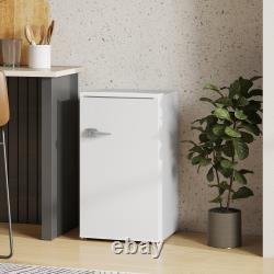 Under Counter Fridge, 85L Retro Freestanding Refrigerator with Chill Box