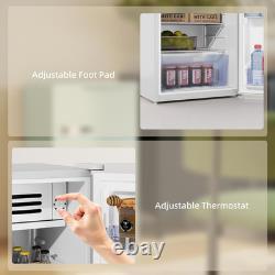 Under Counter Fridge 85L Retro Freestanding with Chiller Box, White Refrigerat