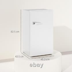 Under Counter Fridge 85L Retro Freestanding with Chiller Box, White Refrigerat