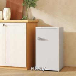 Under Counter Fridge 85L Retro Freestanding with Chiller Box, White Refrigerat