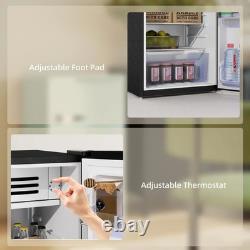 Under Counter Fridge 85L Small Retro Freestanding Refrigerator Chiller Box Black
