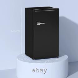 Under Counter Fridge 85L Small Retro Freestanding Refrigerator Chiller Box Black