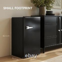 Under Counter Fridge 85L Small Retro Freestanding Refrigerator Chiller Box Black