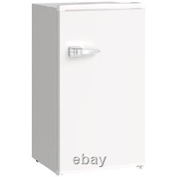 Under Counter Fridge, 85L Small Retro Refrigerator with Chiller Box, Adjustable