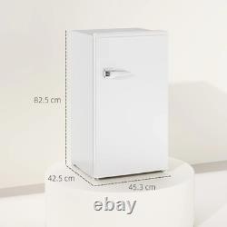 Under Counter Fridge, 85L Small Retro Refrigerator with Chiller Box, Adjustable