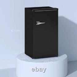 Under Counter Fridge, 85L Small Retro Refrigerator with Chiller Box, Adjustable