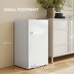 Under Counter Fridge, 85L Small Retro Refrigerator with Chiller Box, Adjustable