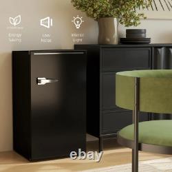 Under Counter Fridge, 85L Small Retro Refrigerator with Chiller Box, Adjustable