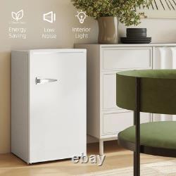 Under Counter Fridge, 85L Small Retro Refrigerator with Chiller Box, Adjustable