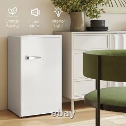 Under Counter Fridge, 85L Small Retro Refrigerator with Chiller Box, Adjustable