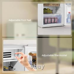Under Counter Fridge, 85L Small Retro Refrigerator with Chiller Box, Adjustable