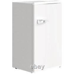 Under Counter Fridge, 85L Small Retro Refrigerator with Chiller Box, Adjustable