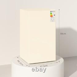 Under Counter Fridge, 91L Small Fridge with Chiller Box, Removable Shelf Beige