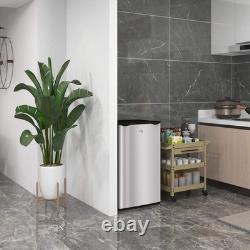 Under Counter Fridge, 91L Small Fridge with Chiller Box, Removable Shelf, Revers