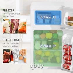 Under Counter Fridge Freezer 88L Small Refrigerator Drawer Shelves Inner Light