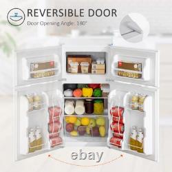 Under Counter Fridge Freezer 88L Small Refrigerator Drawer Shelves Inner Light