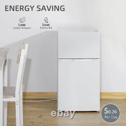 Under Counter Fridge Freezer 88L Small Refrigerator Drawer Shelves Inner Light