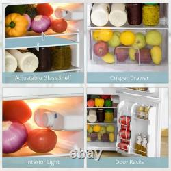 Under Counter Fridge Freezer 88L Small Refrigerator Drawer Shelves Inner Light
