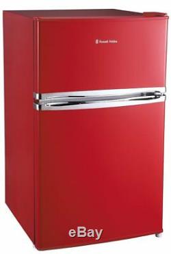 Under Counter Fridge Freezer Red Compact Small Kitchen Manual Defrost