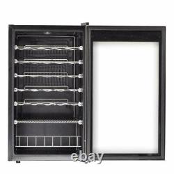 Under counter Wine Fridge 95L Wine Cooler Stainless Steel LED Touch Screen 3-18