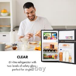 Upright Freezer Fridge Freestanding 87L Food Chiller Kitchen Vegetable Box Black