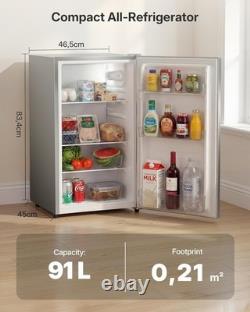 Upstreman 91 Litres Under Counter Fridge Without Freezer 83cm, Small Refrigerato