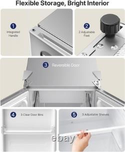 Upstreman 91 Litres Under Counter Fridge Without Freezer 83cm, Small Refrigerato