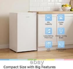 Versatile 93L Under Counter Fridge with Built-In Cooler for Optimal Storage