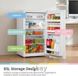 Versatile 93L Under Counter Fridge with Built-In Cooler for Optimal Storage