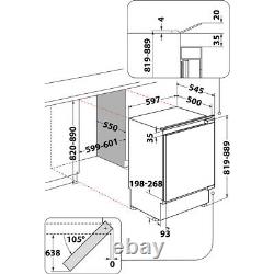 Whirlpool ARG146ALA1 Built-In/Integrated Under Counter Fridge + 2 Year Warranty