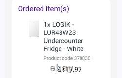White Under Counter Fridge with Freezer Box Compartment